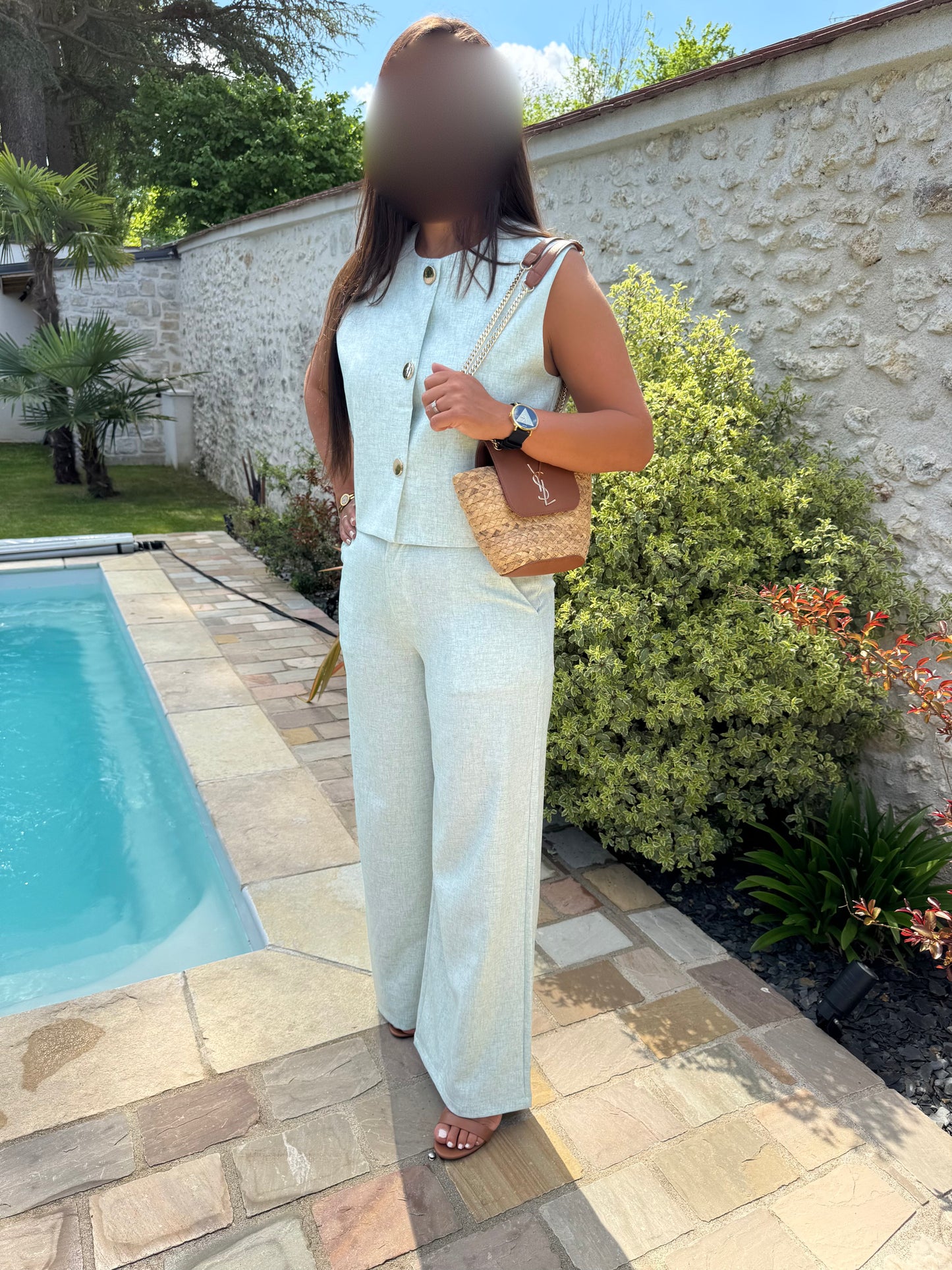 Ensemble tailleur chiné