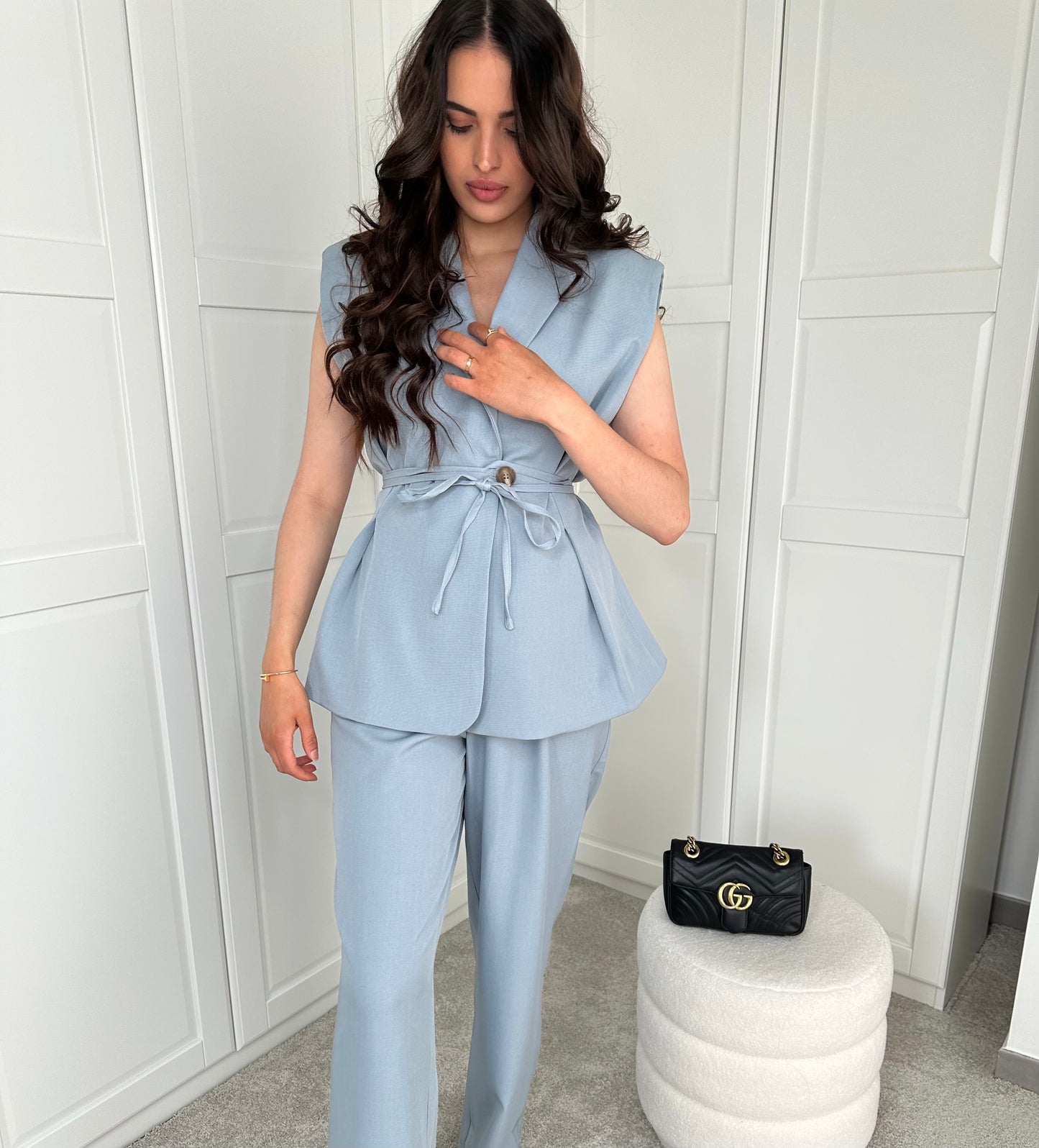 Blazer sans manches Bleu