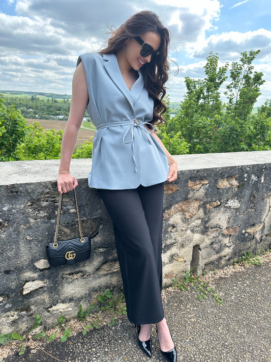 Blazer sans manches Bleu