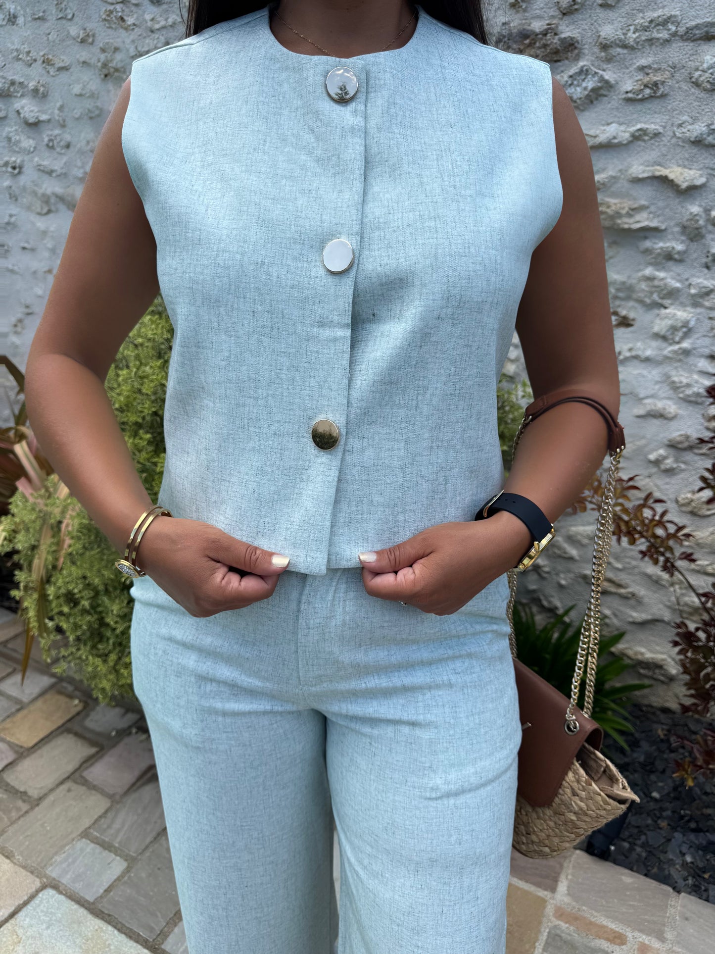 Ensemble tailleur chiné