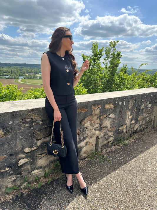 Ensemble tailleur chiné