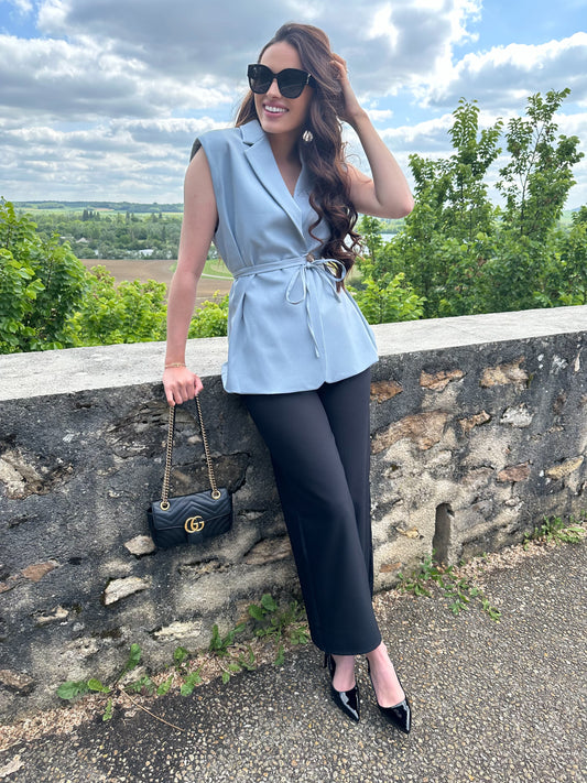 Blazer sans manches Bleu
