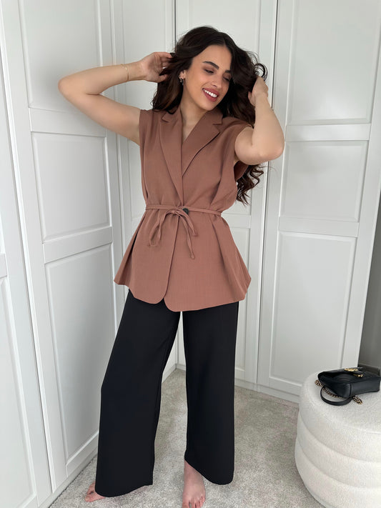 Blazer sans manches Terracotta